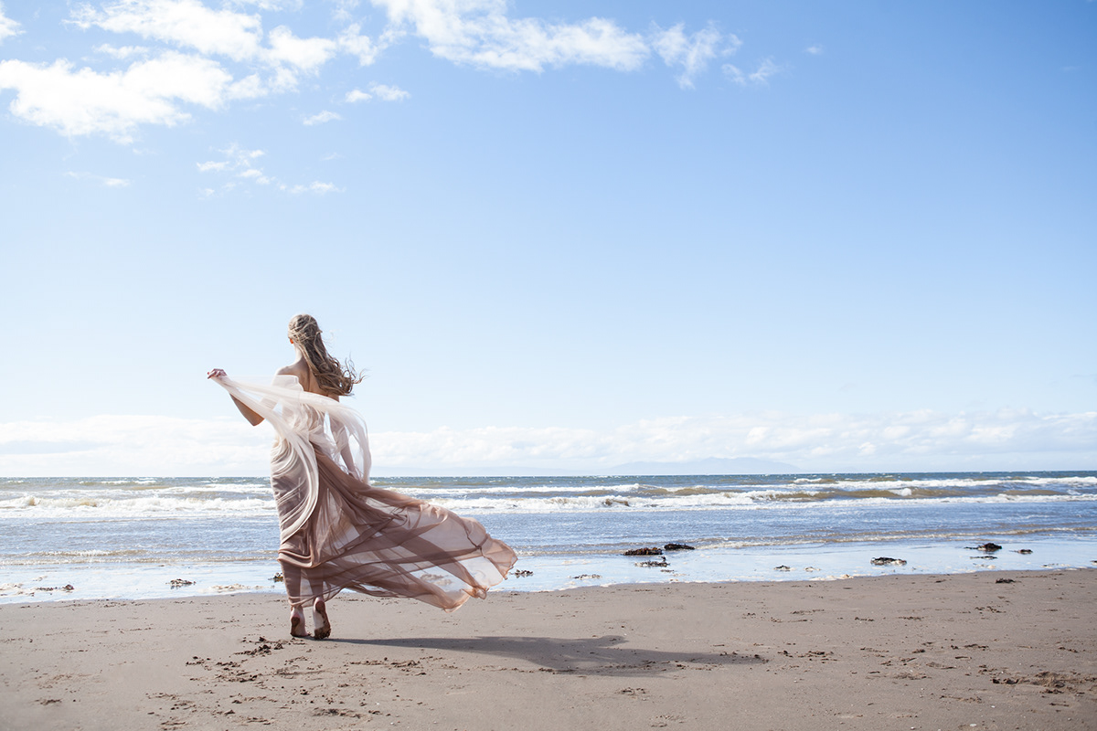 goddess model beach sand sunshine spring summer sea scotland Ayr