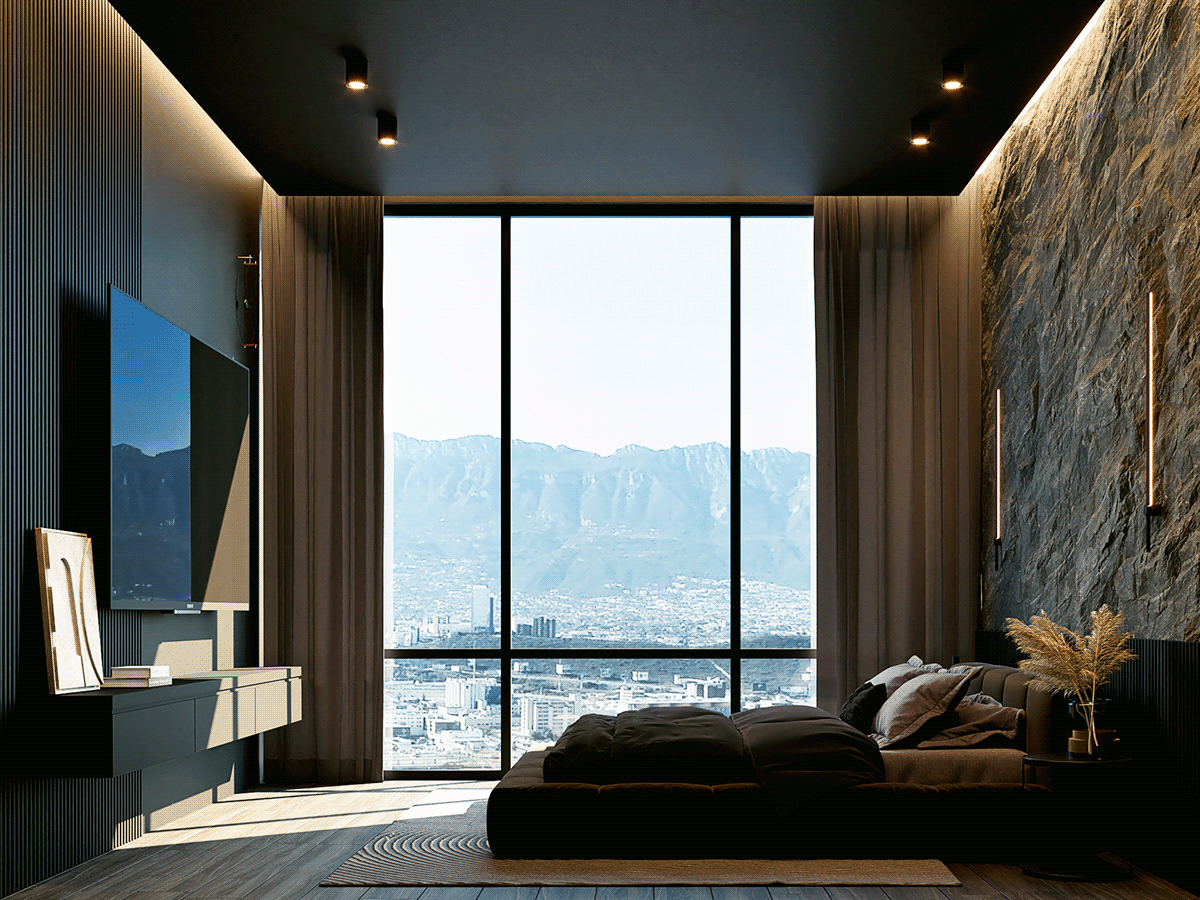 bedroom interior design  architecture modern furniture design Render visualization archviz