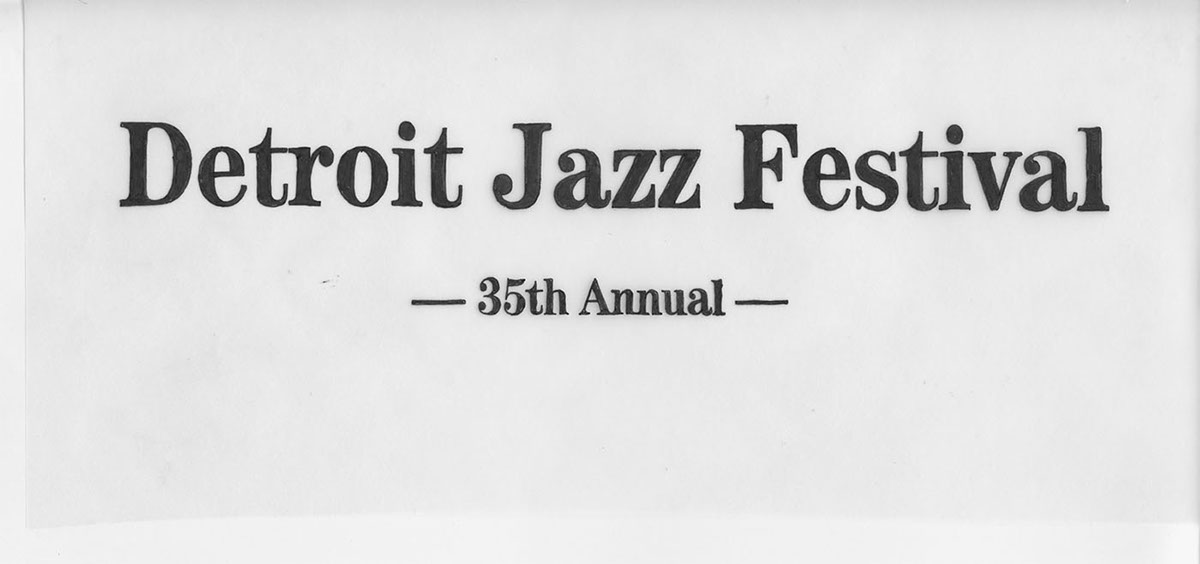 detroit jazz festival jazzfest poster music notes scale distort scan
