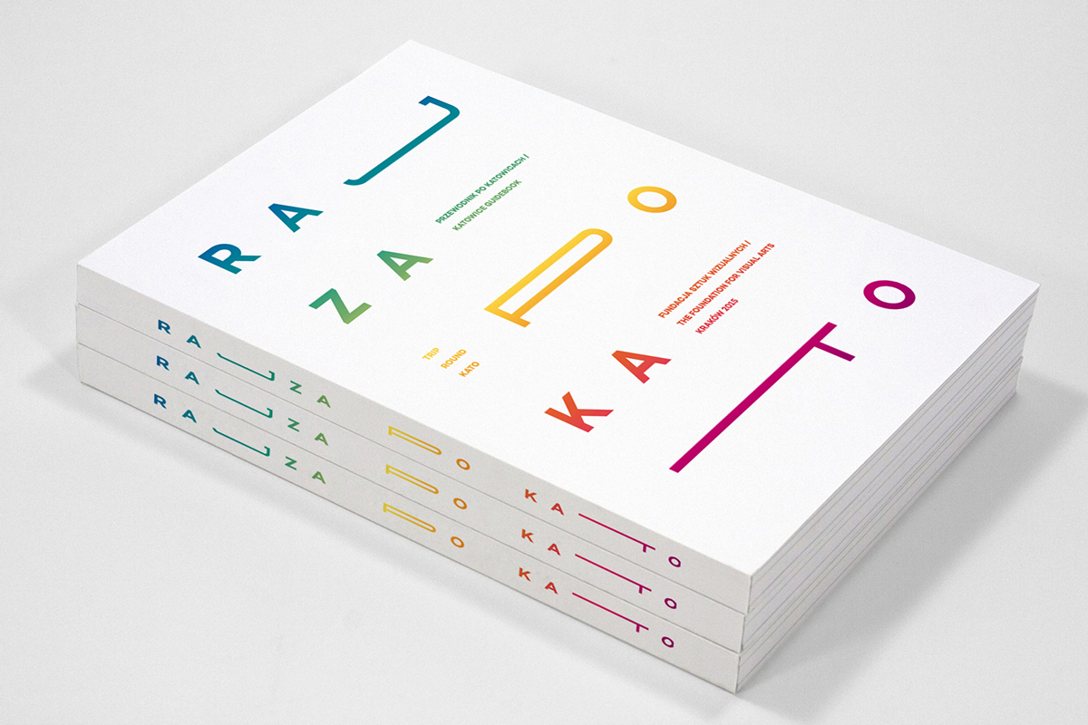 Rajza po kato trip round katowice book design minimal Guide White cover Guidebook