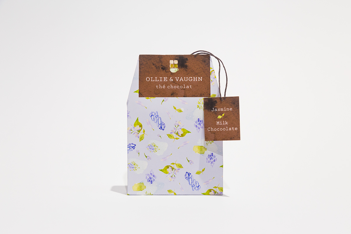 chocolate packaging design ILLUSTRATION  watercolor tea Chocolate Packaging Design tea flavored branding 