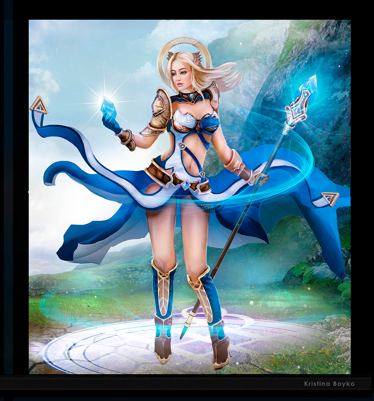 magicalgirl enchantress stick blondegirl Character crystal girl Magic  