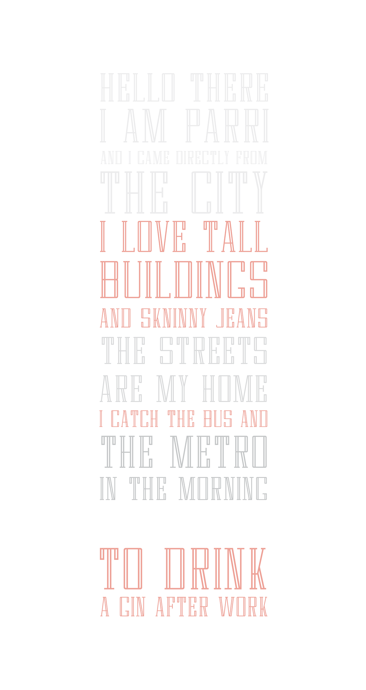 Typeface serif decorative Paris city Urban