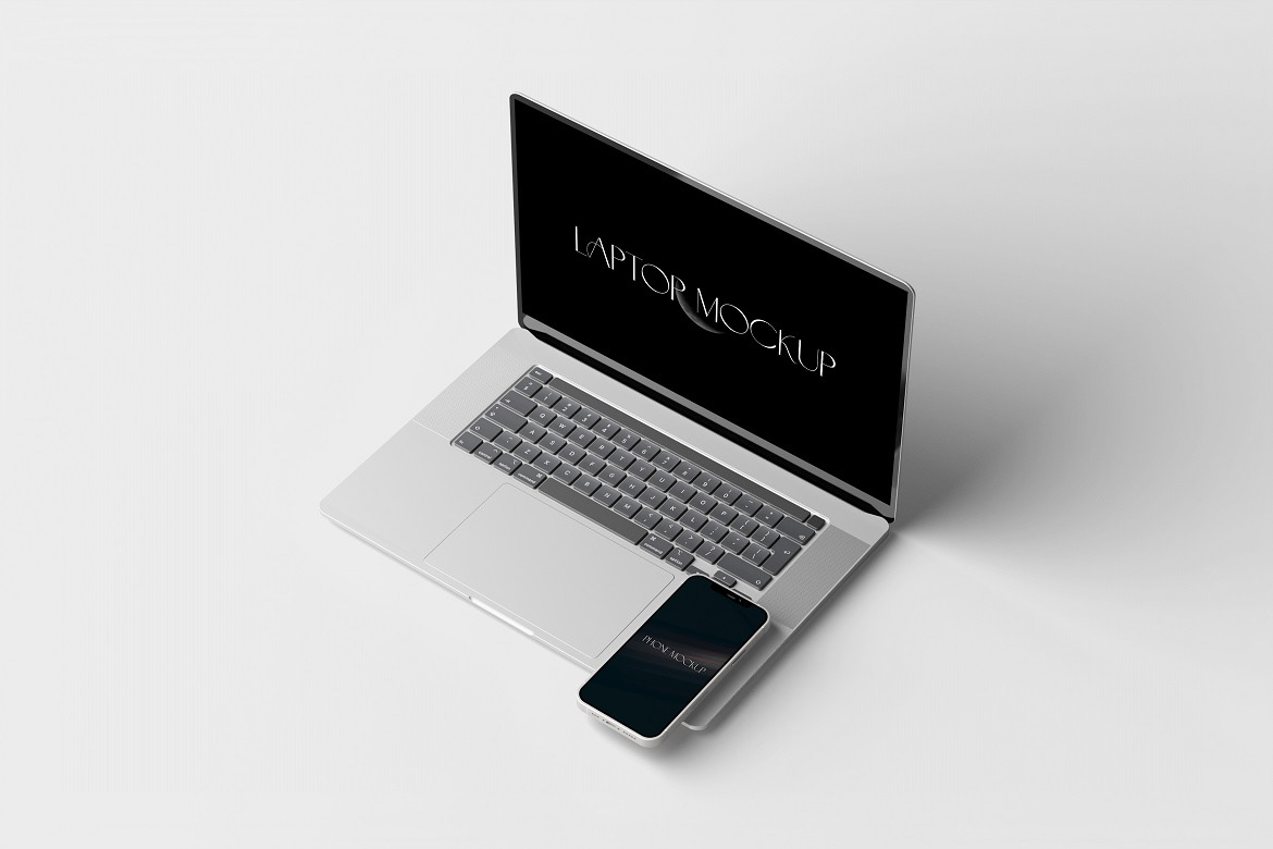 commercial Computer device Laptop minimal Mockup modern phone tablet Technology