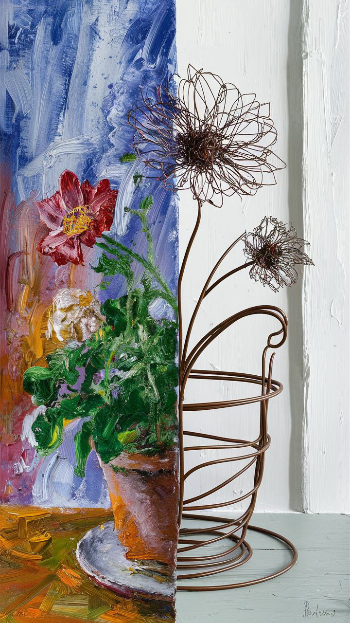 Flowers painting   art artwork aiart aiartwork concept art contemporary contemporary art modern