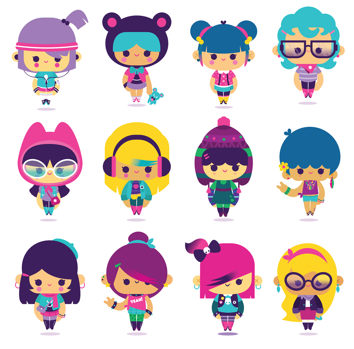 app characters cute kawaii teens