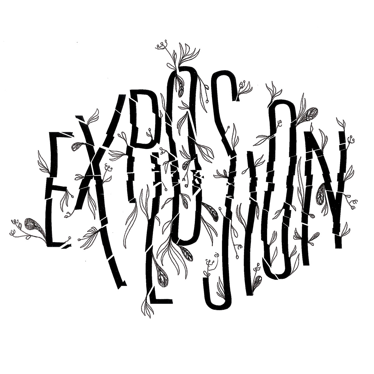 explosion typo album cover