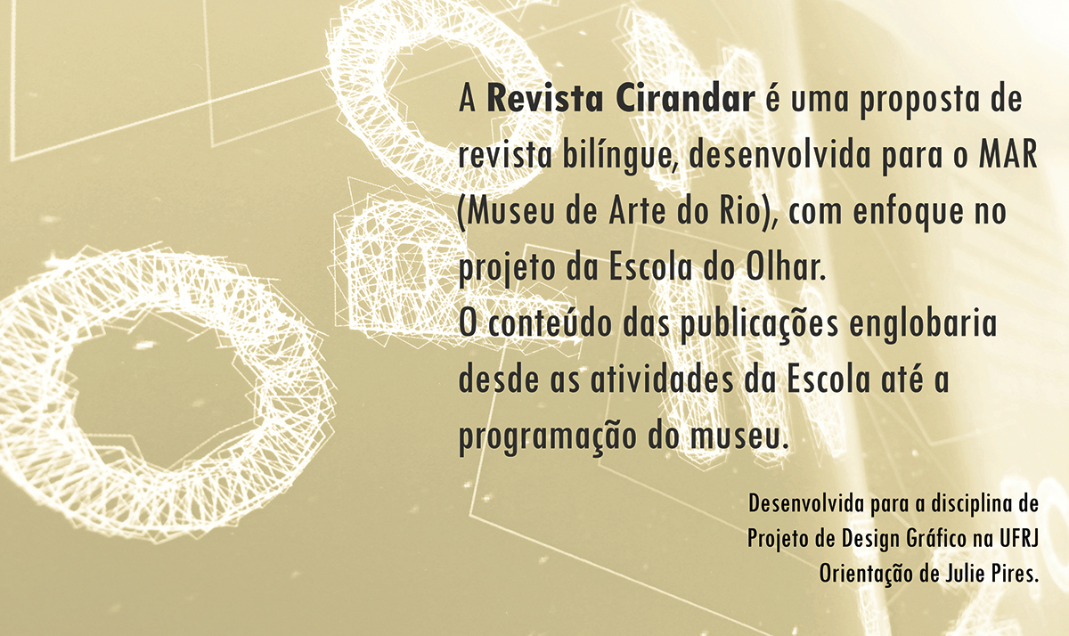 revista mar cirandar Rio de Janeiro Escola do Olhar design gráfico