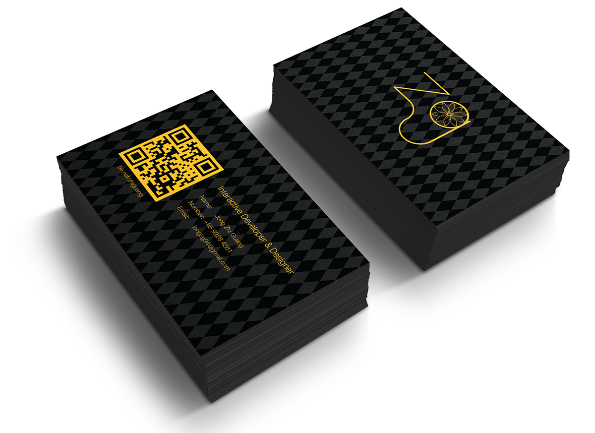 personal namecard design simple logo Dreamcatcher name business cards gold black Style concept Denim