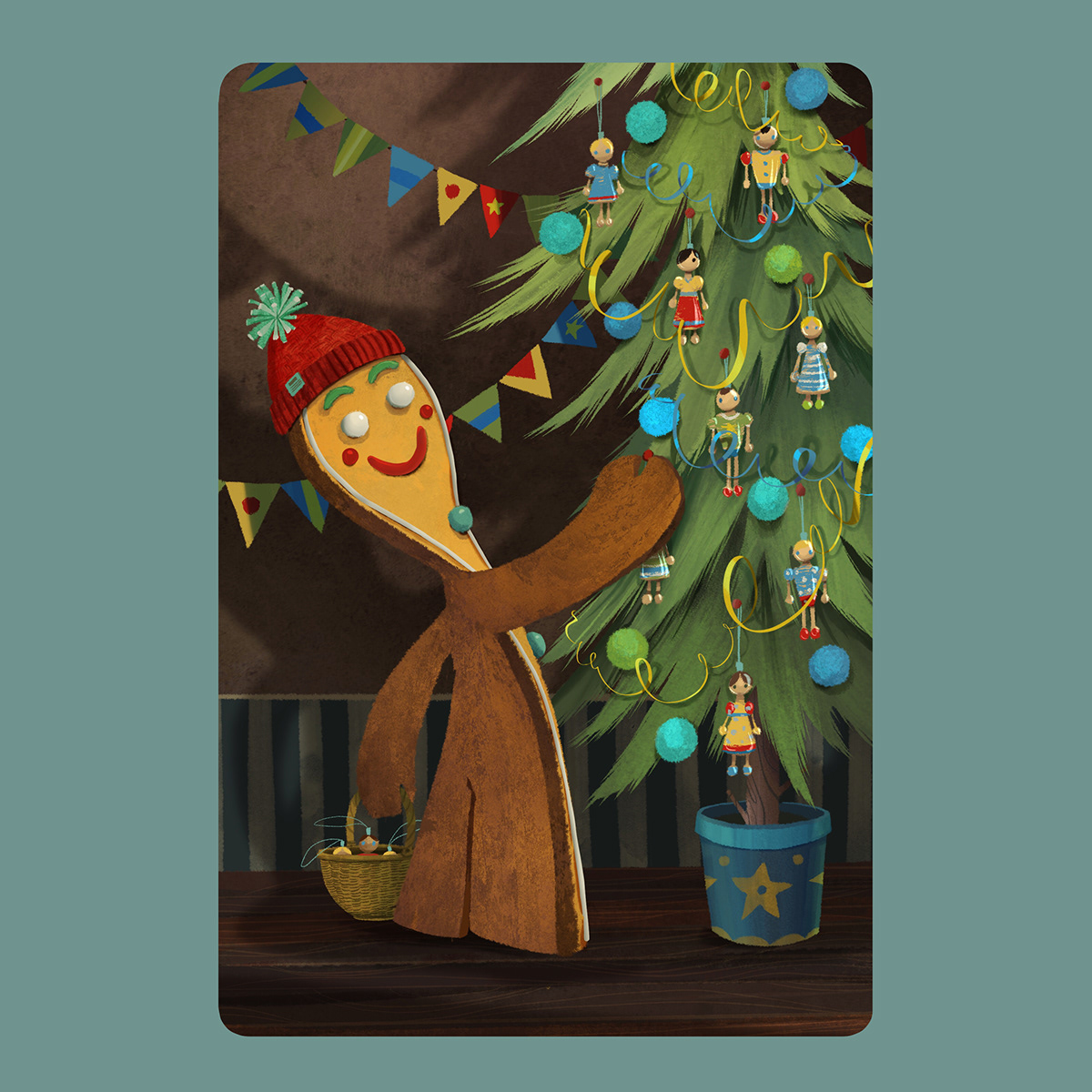 cards cartoon Character design  children's book Christmas concept art Digital Art  kids illustration new year Procreate