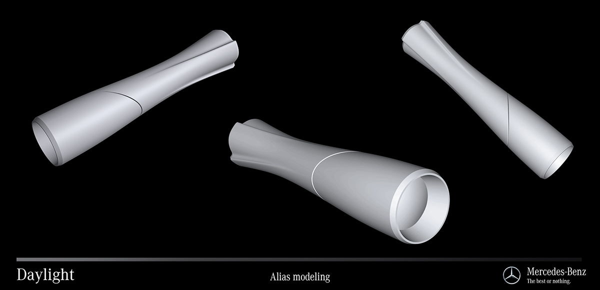 led flashlight Render design product sketch Auto car sport mercedes