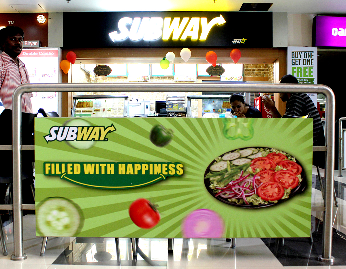 subway Subway Pune flyer poster Standee