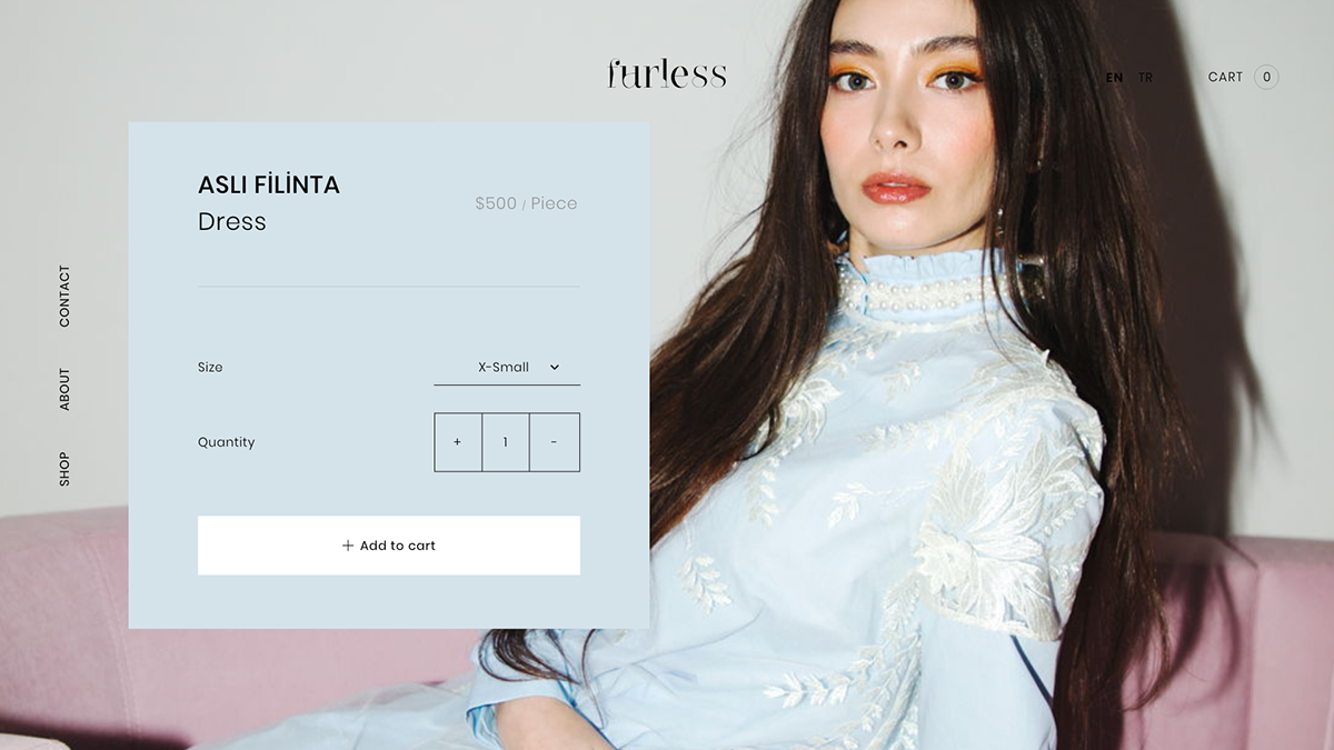 e-commerce store Fashion  luxury Fur Website minimal typography   Style