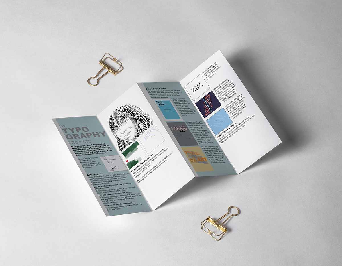 brochure Mockup typography  