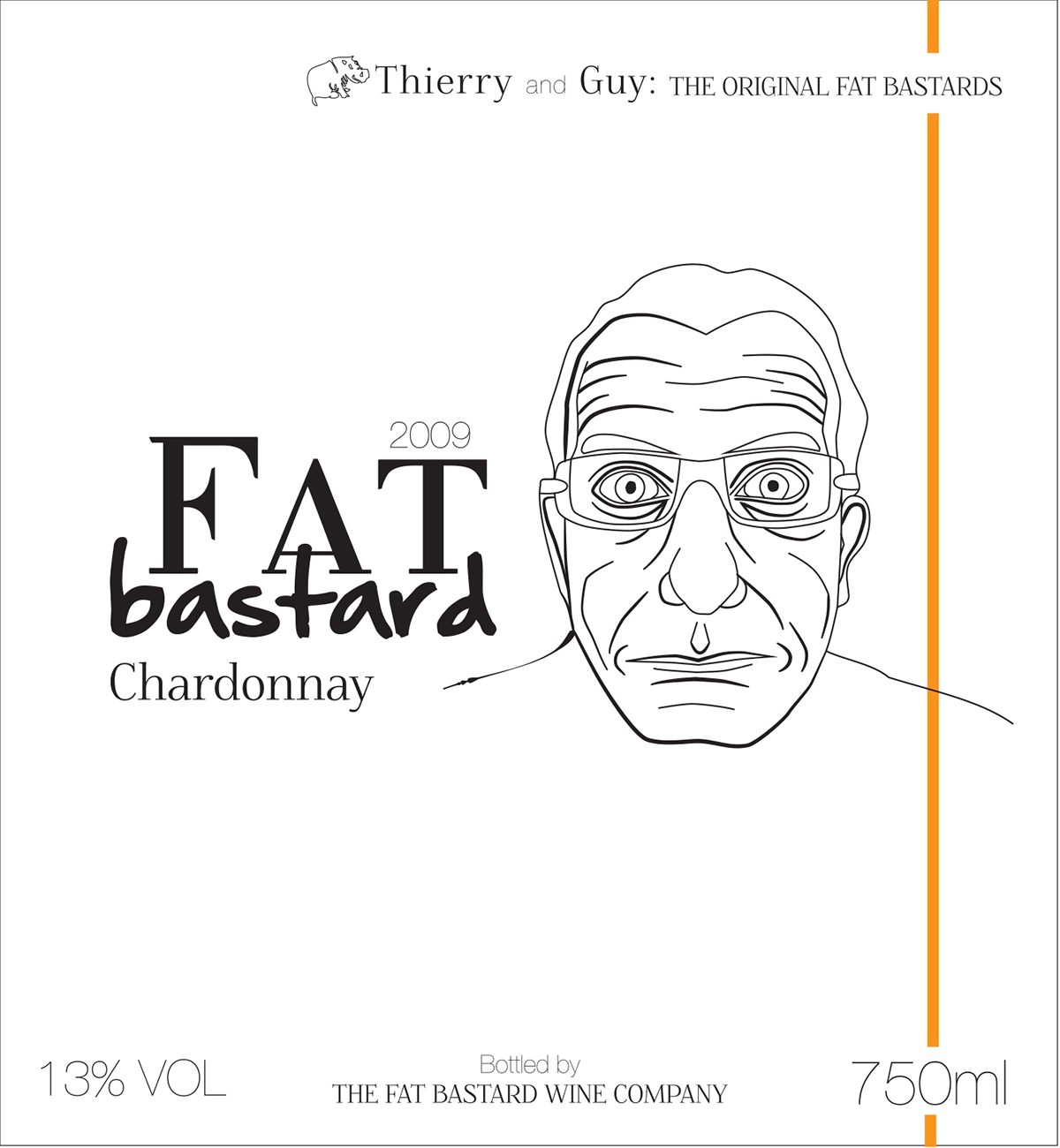 Fat Bastard wine label brochure