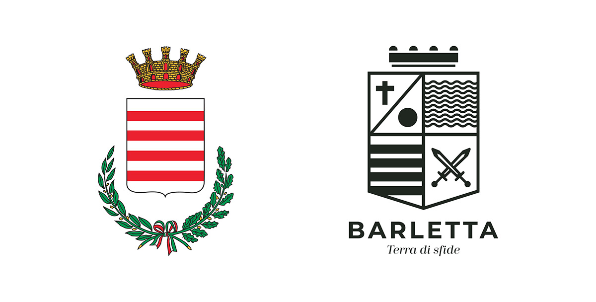 City branding visual identity Barletta city visual identity sfide Disfida logo Icon