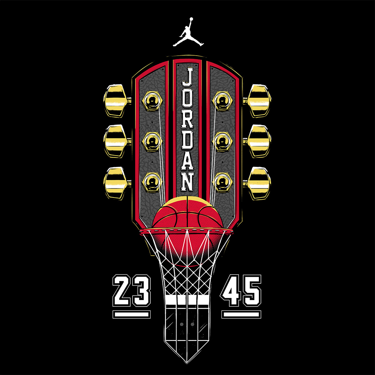jordan Nike tshirt ILLUSTRATION  apparel basketball store Retail design rock music