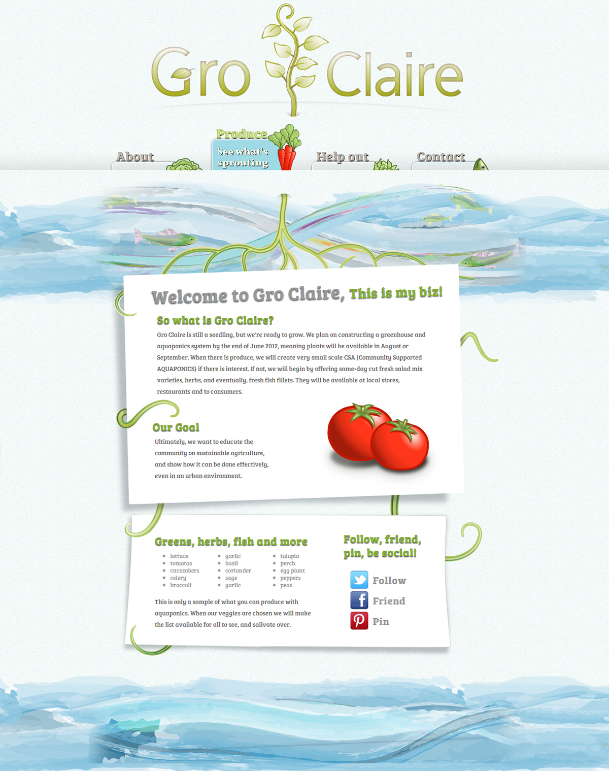 GroClaire  Gro Claire  aquaponics aeroponics  eau claire Wisconsin  vegetables produce