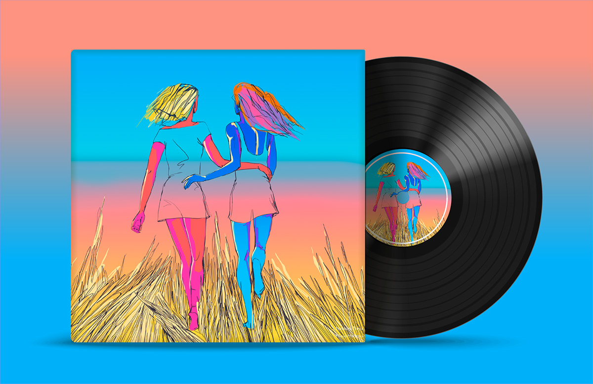 music Album cover CD cover vynil cover Digital Art  visual art ILLUSTRATION  Style
