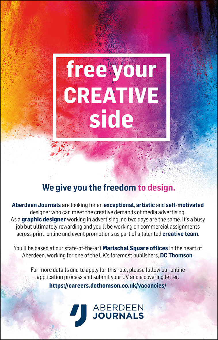 recruitment Advertising  campaign creative media creative advertising dc thomson Aberdeen Journals job advert