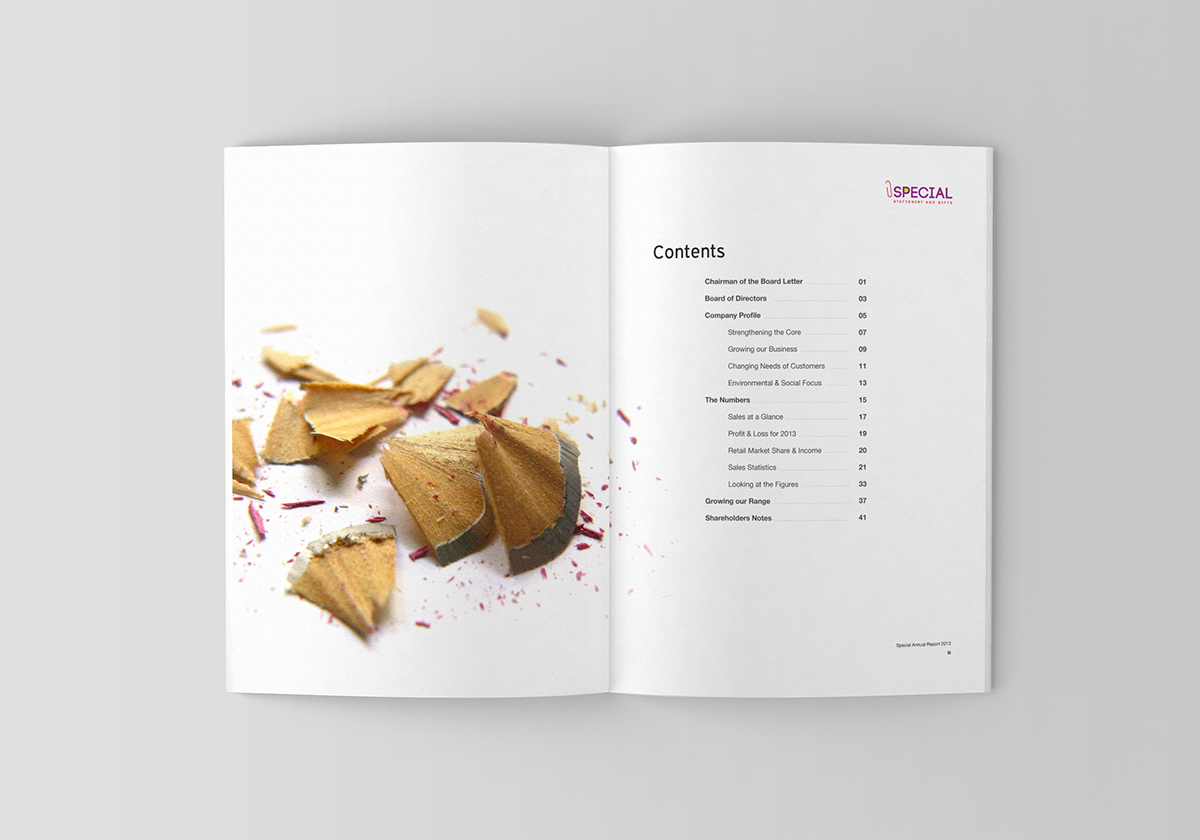 information design stationary annual report