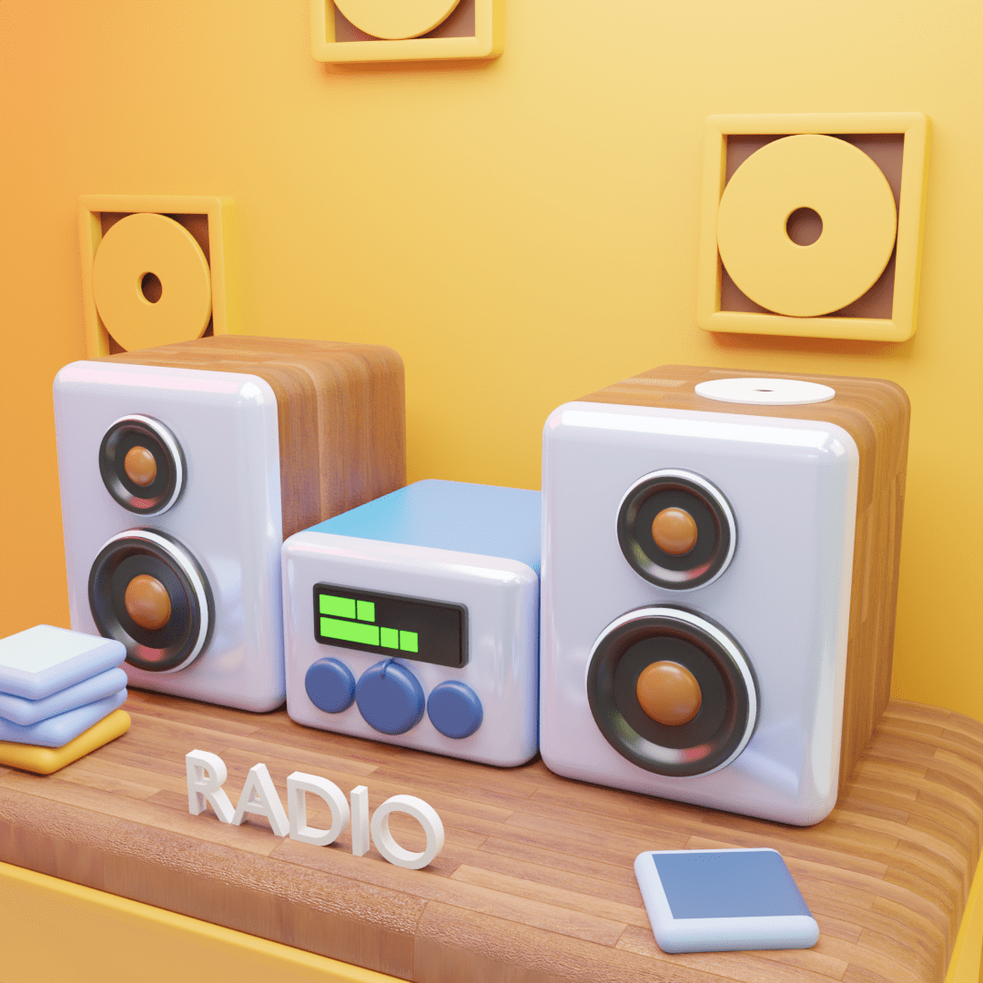 loudspeaker speaker music 3d modeling blender 3d modeling 3D
