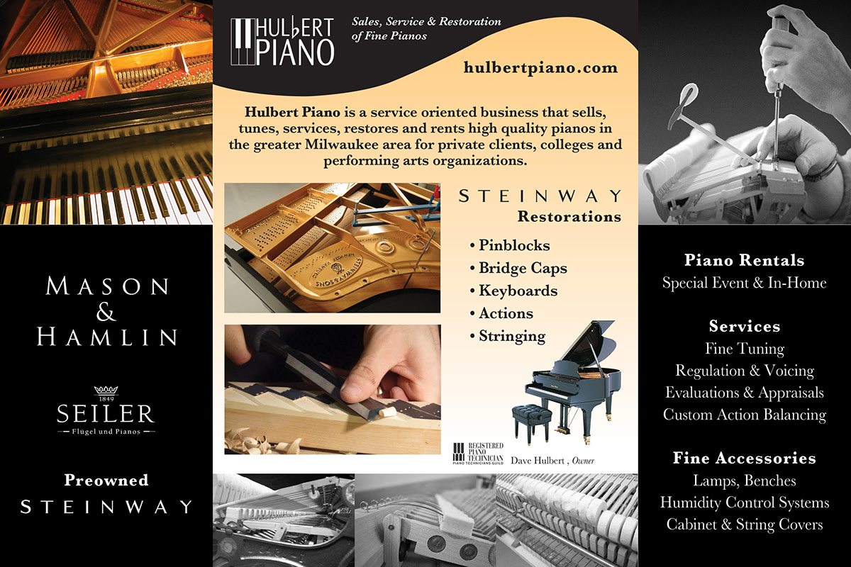 Hulbert Piano Website Presentation Board letterhead marketing materials