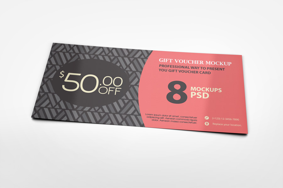 card certificate commerce COUPON discount discount coupon Display gift gift coupon gift voucher Voucher Card voucher mockup market mock-up voucher