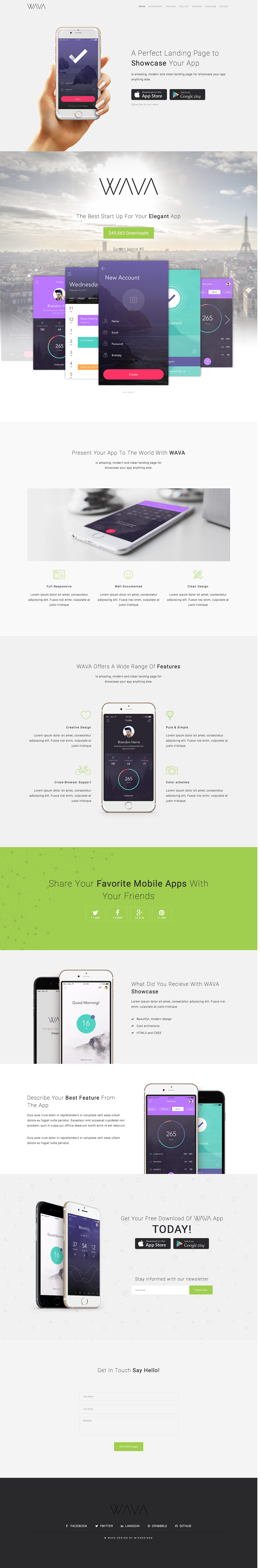 android app apple bootstrap clean creative html5 landing marketing   minimal modern Responsive