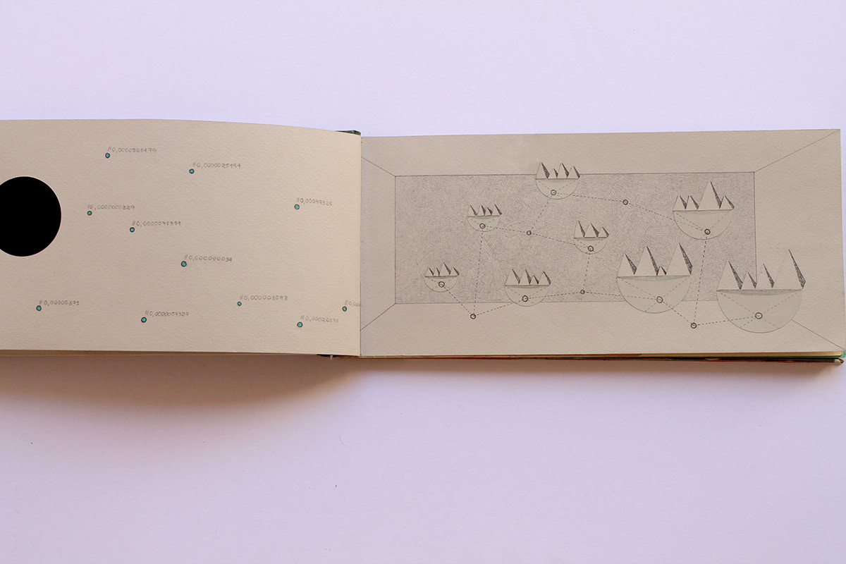 book handmade axolotl universe creatures pencil ink texture colour contrast morfologia longinotti