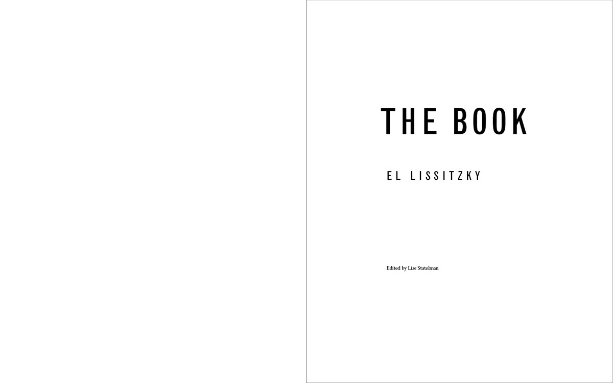 book print El Lissitzky Lissitzky constructivism monotype grotesque perpetua
