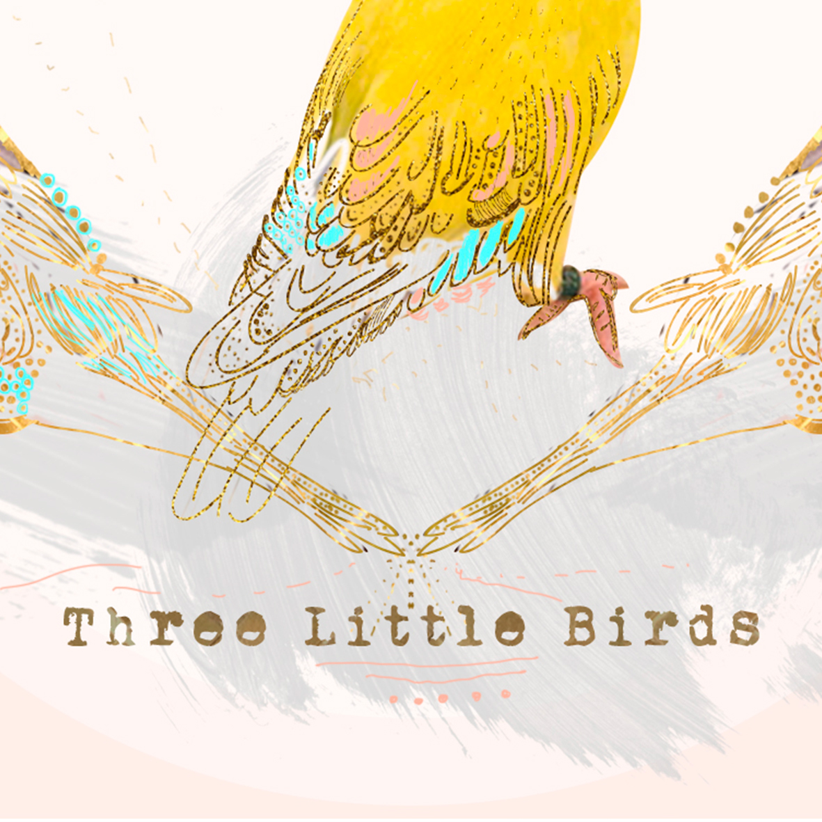 three little birds singing sad songs collage art Camila Villota Little Calpurnia