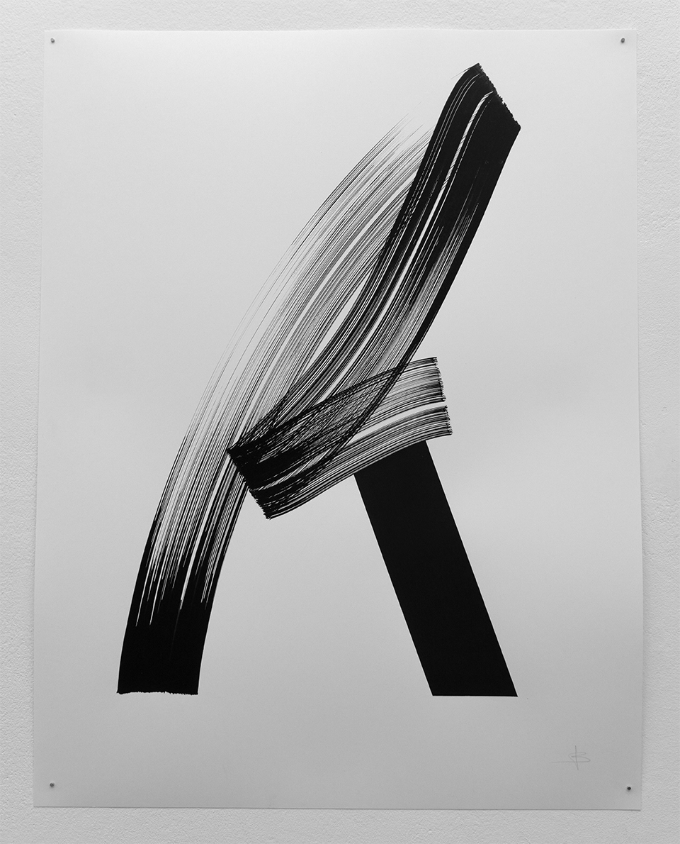 blaqk Exhibition  contemporaryart art brush texture geometry lines minimal poster