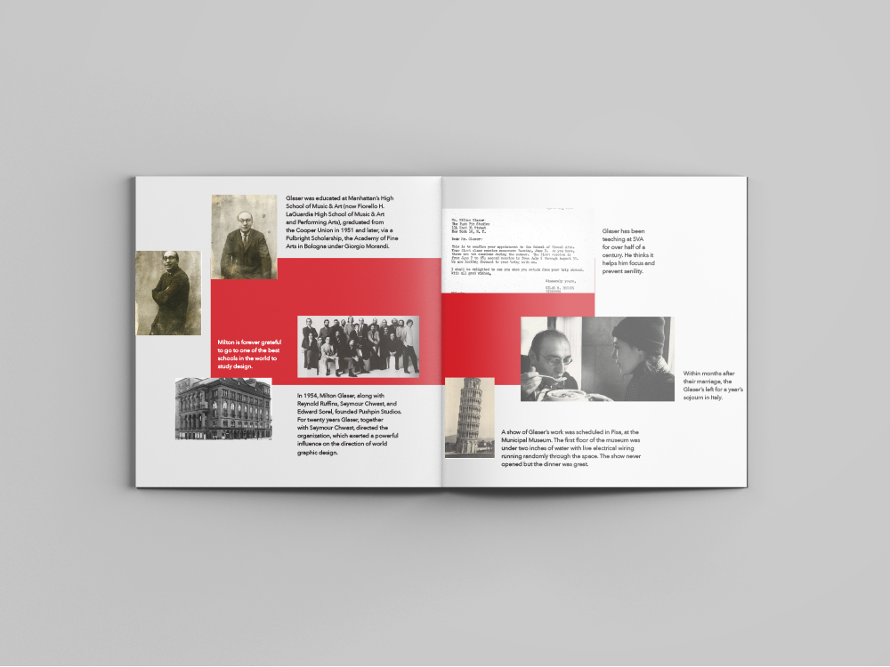 Milton Glaser Graphic Designer editorial Layout typography   characteristic Visual Communication Book Layout milton artiswork