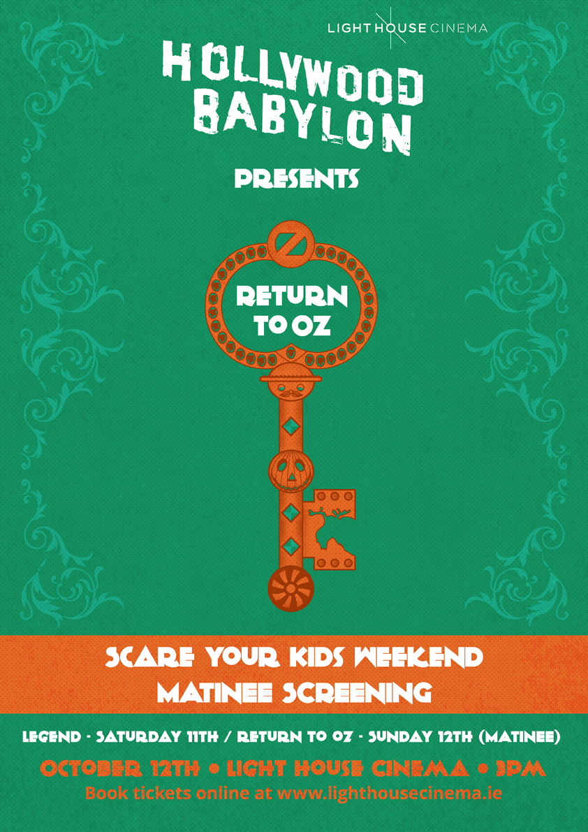 Cinema poster light house hollywood babylon dublin Ireland fletch Pee Wee Herman Living Dead last dragon breakfast club real genius return to oz legend
