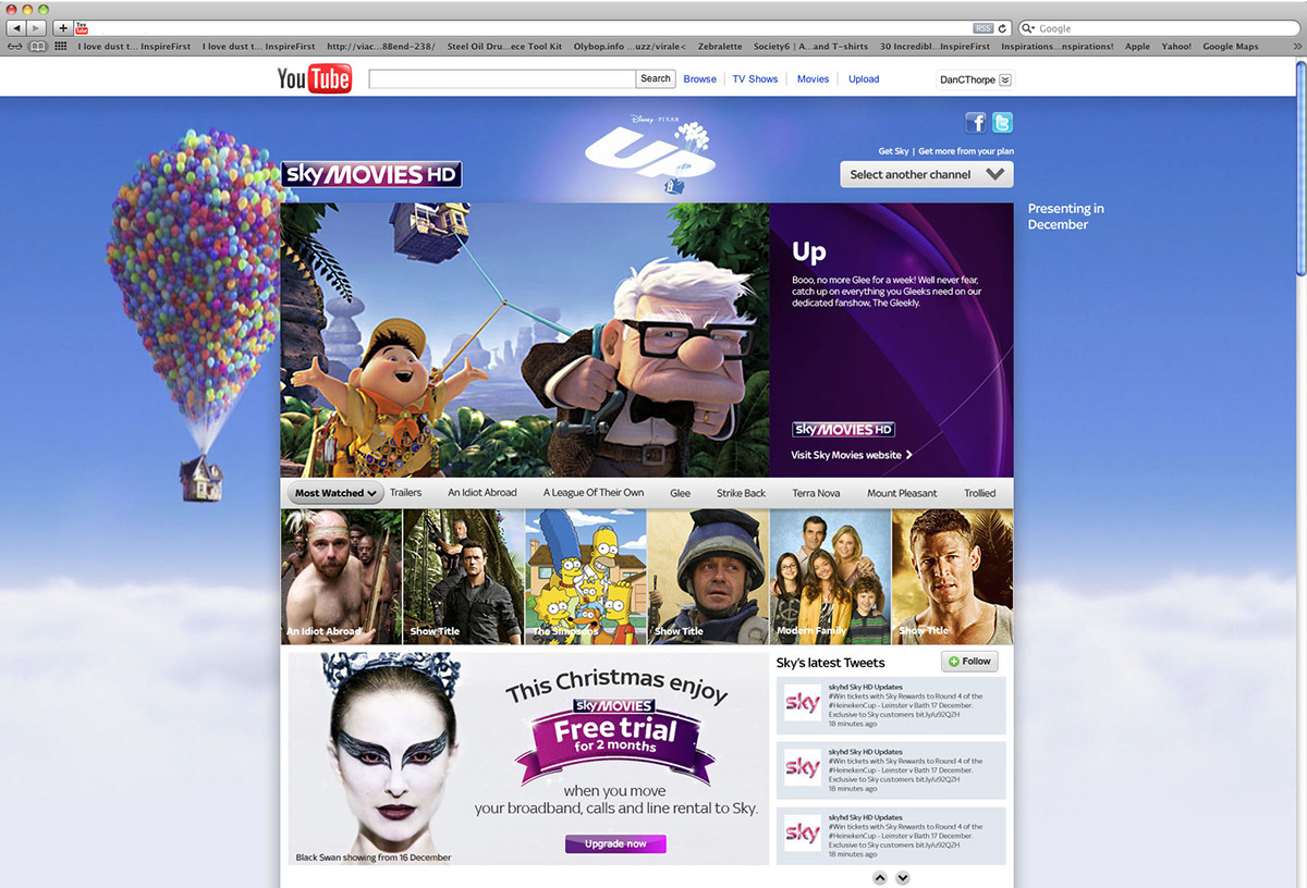 digital design youtube Channel SKY tv Web