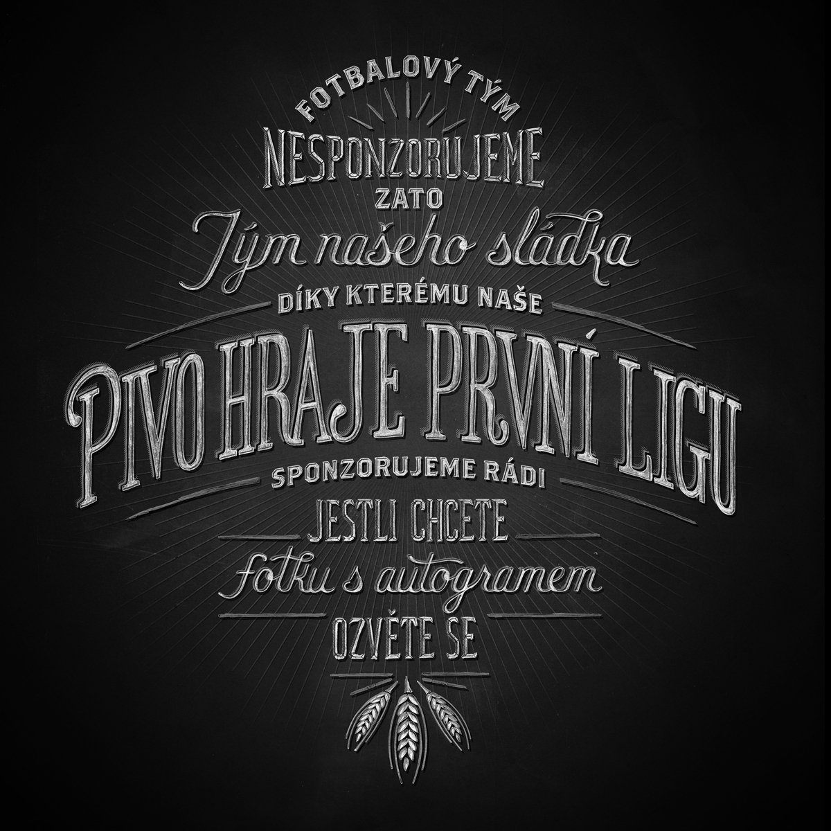 beer zatec brewery hand-lettering lettering