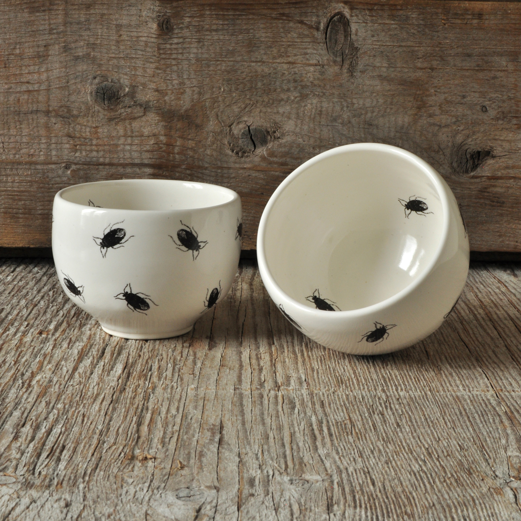 ceramics  handmade decalcomania porcelain Pottery