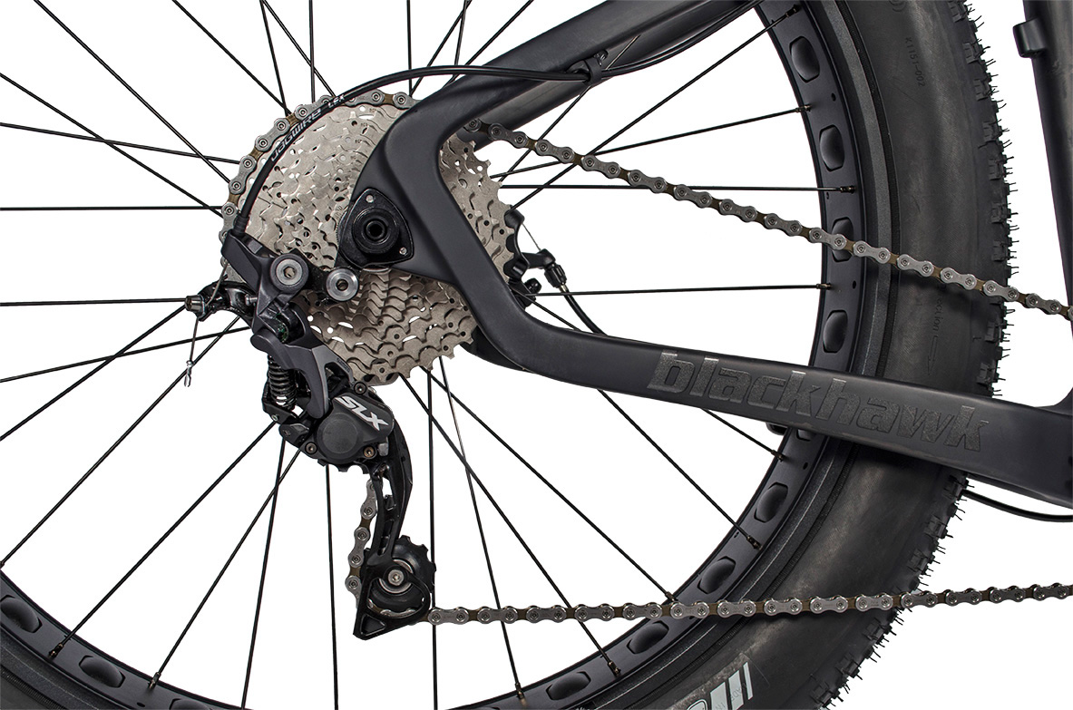 Blackhawk fat Bike Bicycle graphics decals fyxation Milwaukee winter summer black matte gloss