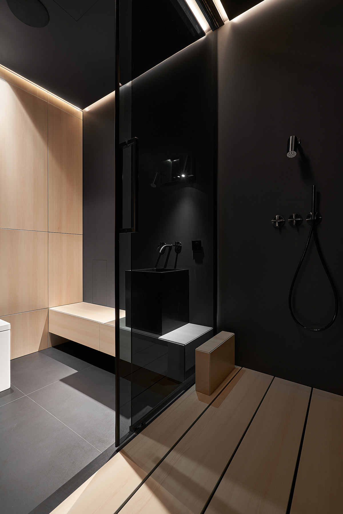 architecture black black interior interor design leicht Living Divani minimalist modern дизайн интерьера