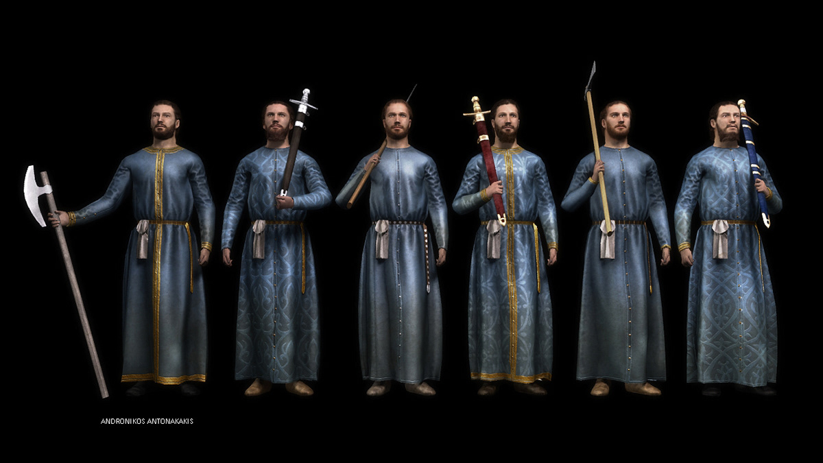 14th 3D army Byzantine Century guards nobility realtime Varangian