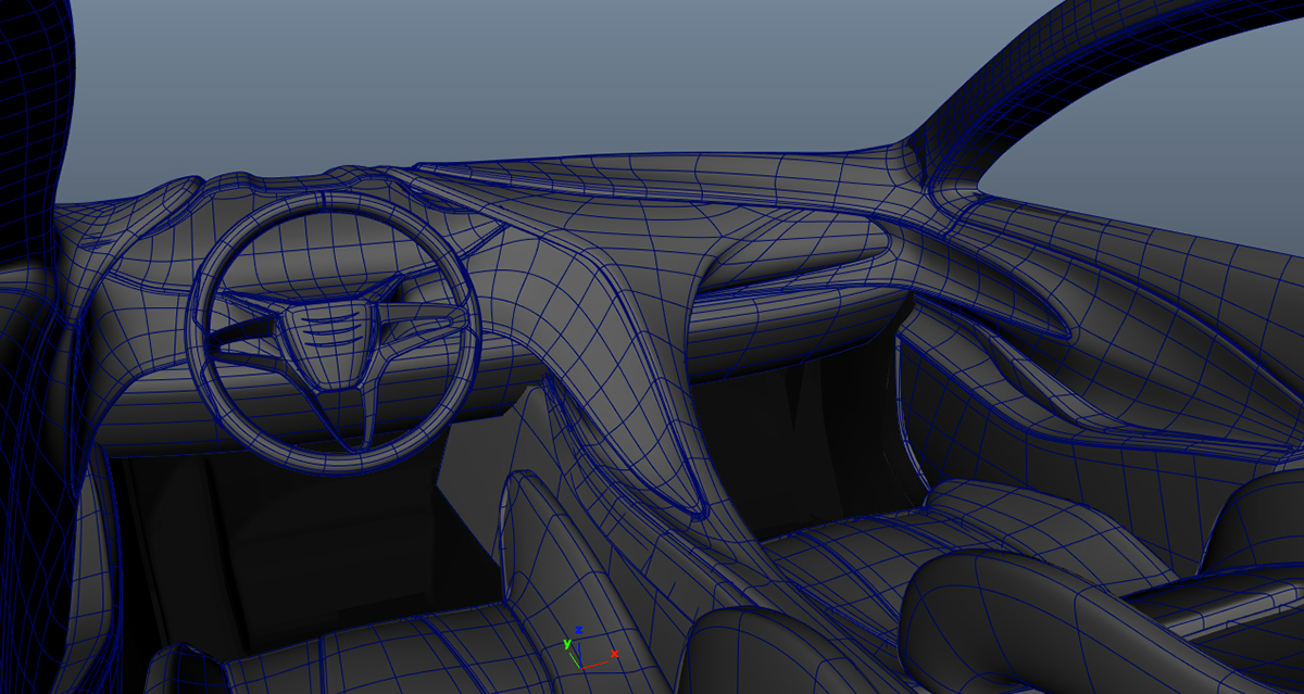 Adobe Portfolio genesis Maya automotive   Interior 3D model Hyundai