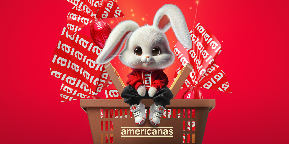 ia páscoa americanas varejo coelho Character design  Shutterstock artedigital personagem Ameriquinho
