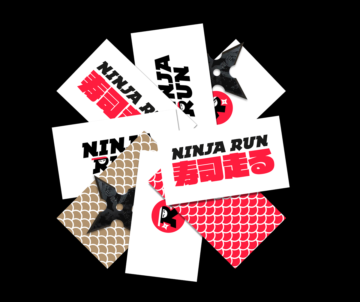 ninja Sushi neon japan Food  branding  huracan