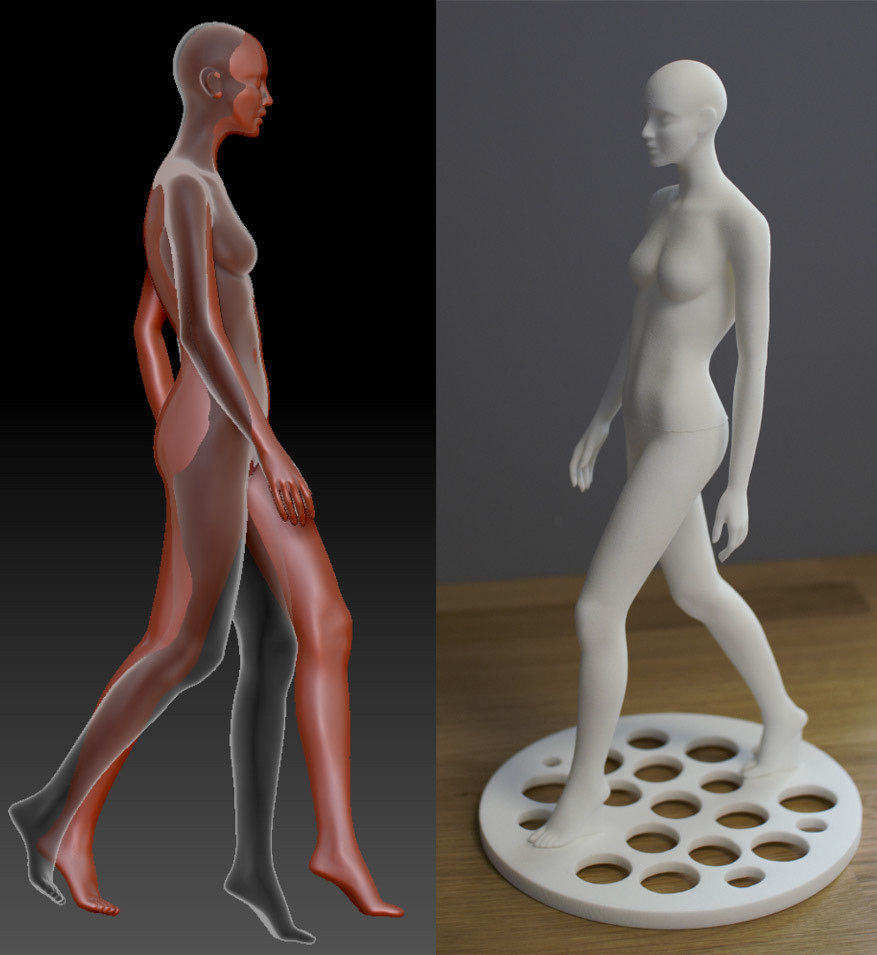 POC mannequin Sculpt anatomy Zbrush modo posing