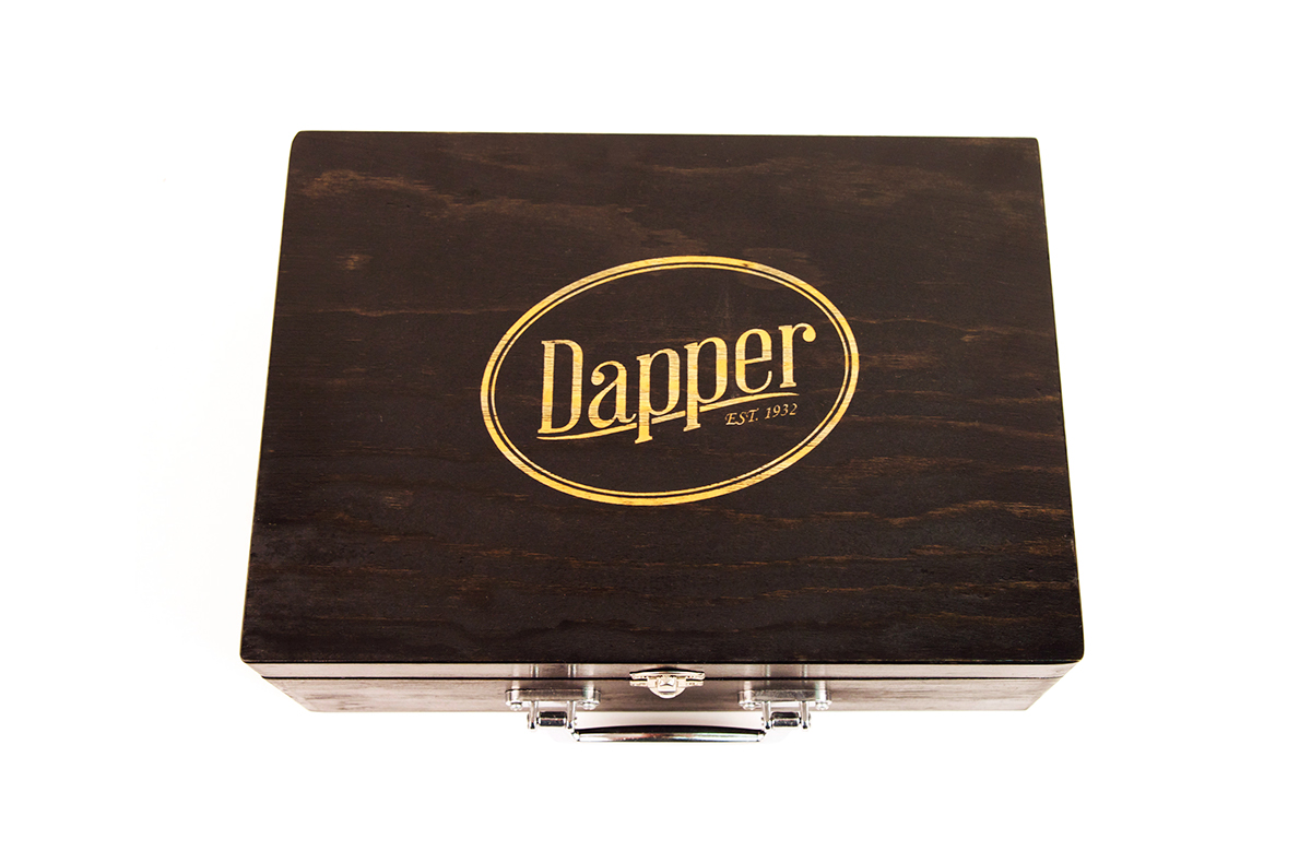 dapper shaving Shaving Kit Razor Straight Razor Shaving Cream brush soap box package kit black and white vintage barber