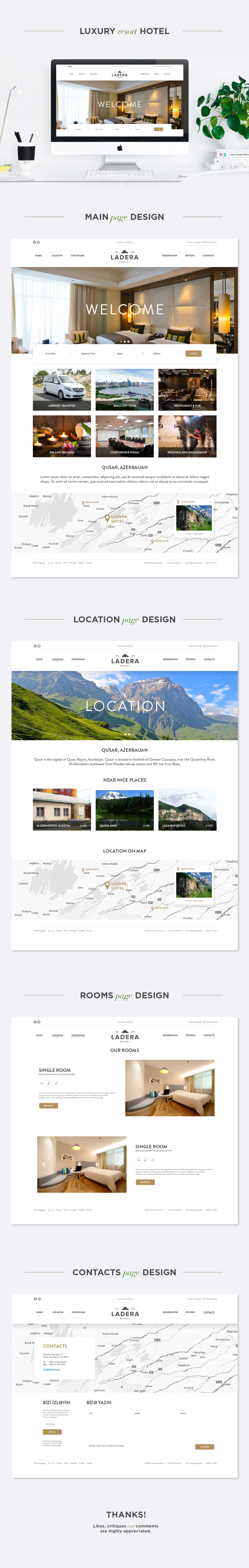 hotel Website luxury landing page Booking azerbaijan baku