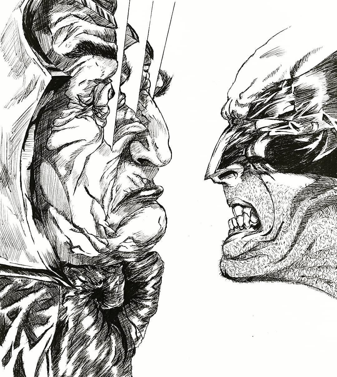 wolverine Xmen marvel fanart SuperHero comics Drawing  sketch pen and ink black white