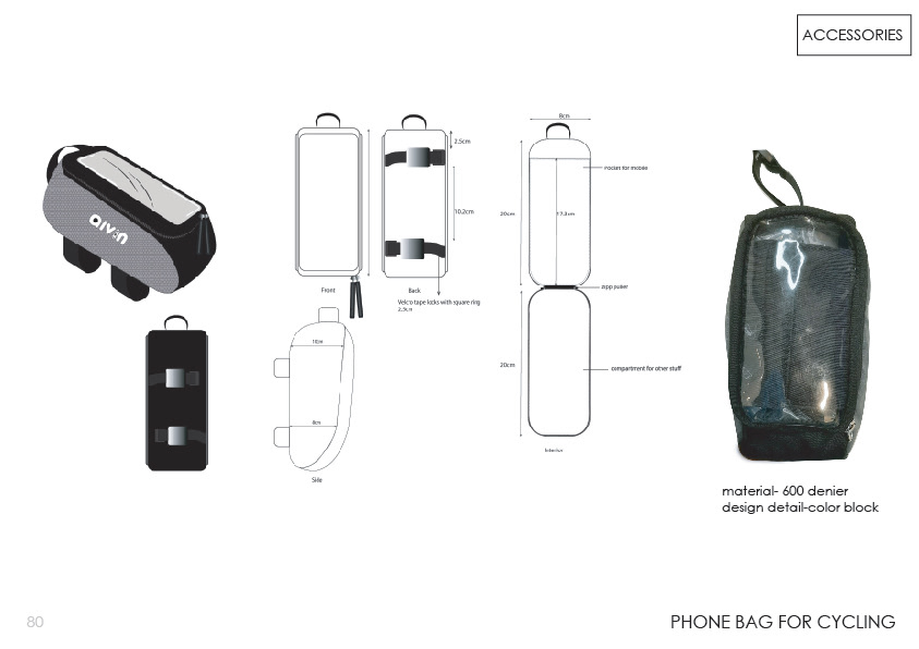 Cycling bag with phone feature at the top ,carry all the essentials during cycling
