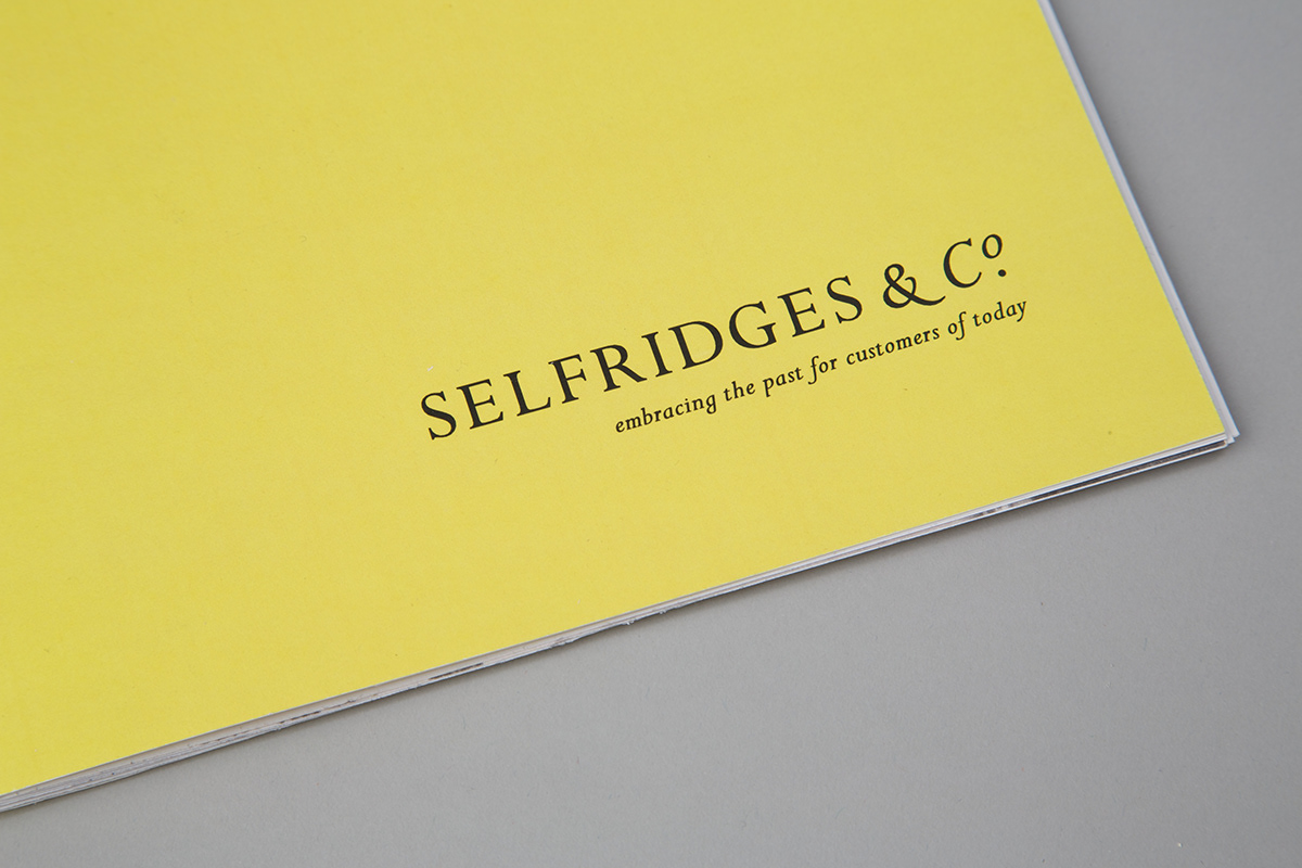 Selfridges nostalgia brochure design invoice wallpaper brochure gift wrap